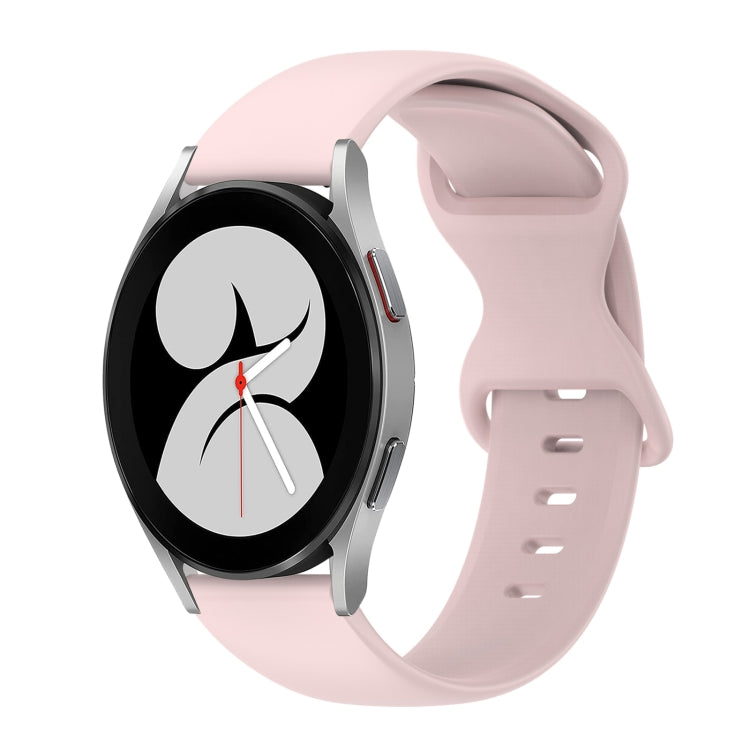 20mm Butterfly Buckle Solid Color Silicone Watch Band, For Samsung Galaxy Watch 5 Pro 45mm, For Samsung Galaxy Watch 4 40mm