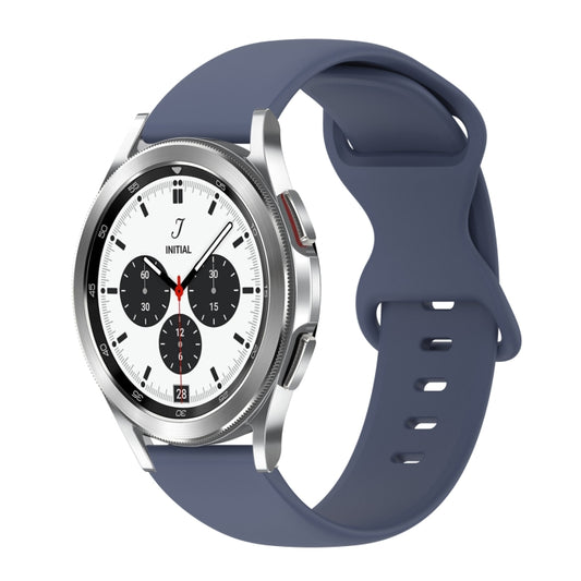 20mm Butterfly Buckle Solid Color Silicone Watch Band, For Samsung Galaxy Watch 4 Classic 42mm, For Samsung Galaxy Watch Active 2