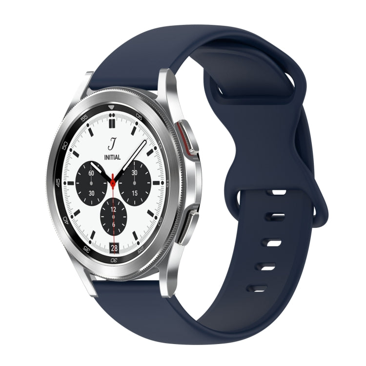 20mm Butterfly Buckle Solid Color Silicone Watch Band, For Samsung Galaxy Watch 4 Classic 42mm, For Samsung Galaxy Watch Active 2