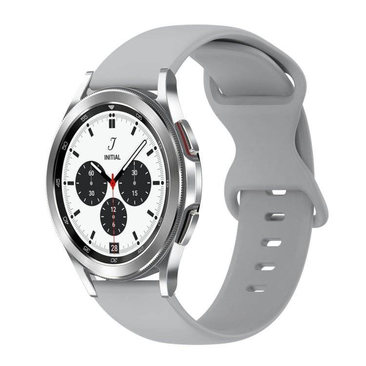 20mm Butterfly Buckle Solid Color Silicone Watch Band, For Samsung Galaxy Watch 4 Classic 42mm, For Samsung Galaxy Watch Active 2