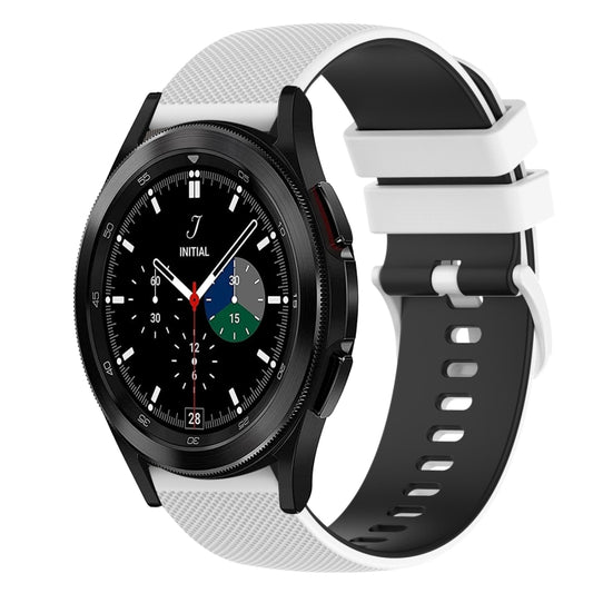 20mm Checkered Two-Color Silicone Watch Band, For Samsung  Galaxy Watch4 Classic 46mm, For Samsung Galaxy Watch3 41mm