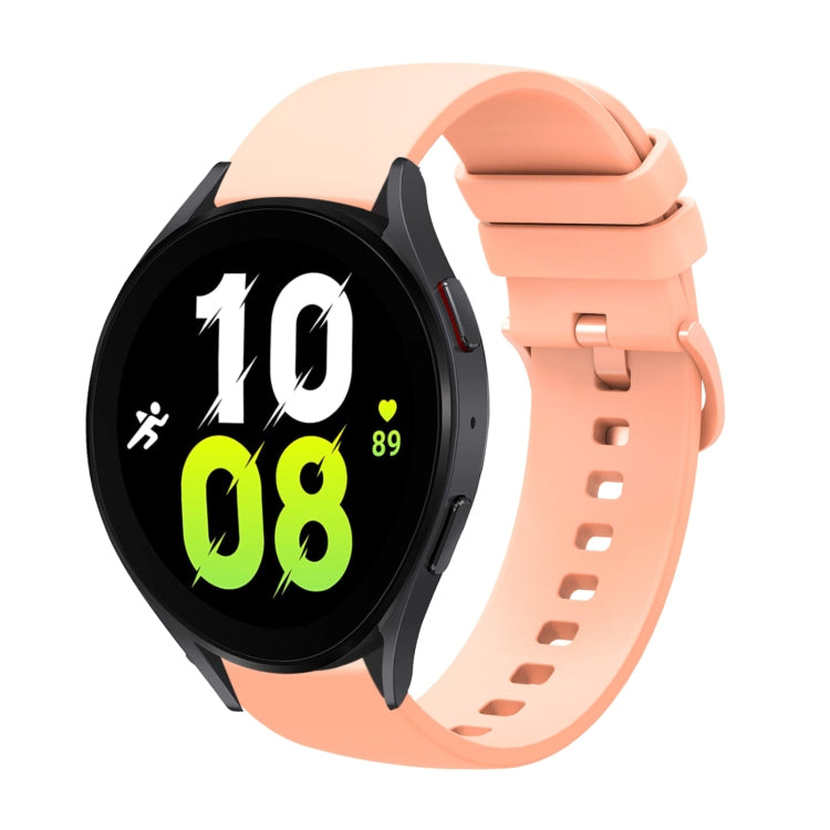 20mm Solid Color Soft Silicone Watch Band, For Samsung Galaxy Watch5 44mm, For Samsung Galaxy Watch5 Pro 45mm