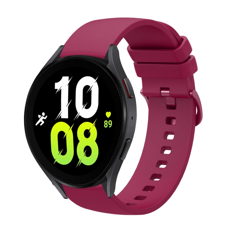 20mm Solid Color Soft Silicone Watch Band, For Samsung Galaxy Watch5 44mm, For Samsung Galaxy Watch5 Pro 45mm