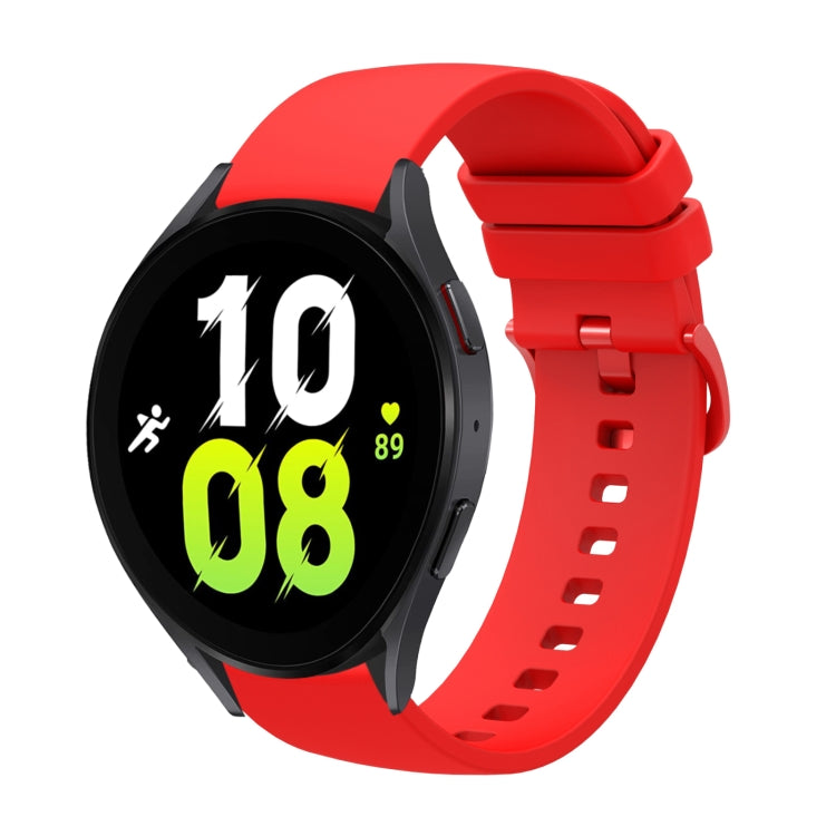 20mm Solid Color Soft Silicone Watch Band, For Samsung Galaxy Watch5 44mm, For Samsung Galaxy Watch5 Pro 45mm