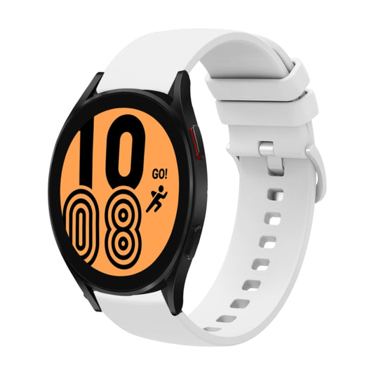 20mm Solid Color Soft Silicone Watch Band, For Samsung Galaxy Watch4 40mm, For Samsung Galaxy Watch4 44mm