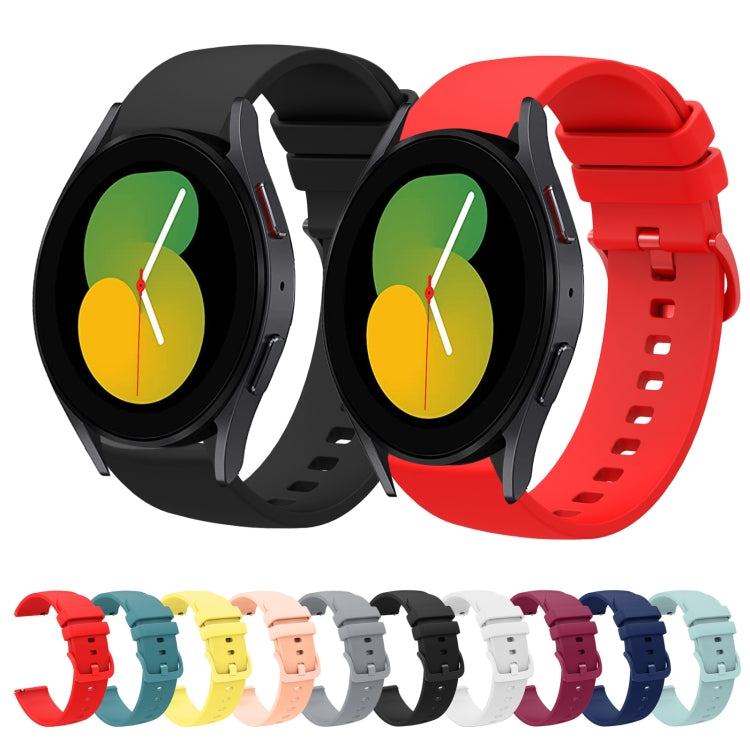 20mm Solid Color Soft Silicone Watch Band, For Samsung Galaxy Watch4 40mm, For Samsung Galaxy Watch4 44mm