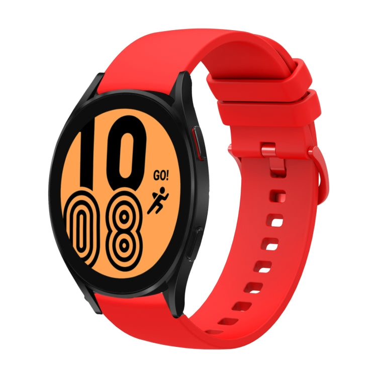 20mm Solid Color Soft Silicone Watch Band, For Samsung Galaxy Watch4 40mm, For Samsung Galaxy Watch4 44mm
