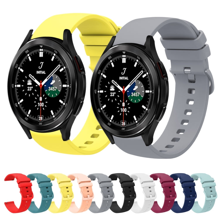 20mm Solid Color Soft Silicone Watch Band, For Samsung  Galaxy Watch 4 Classic 46mm, For Samsung Galaxy Watch3 41mm