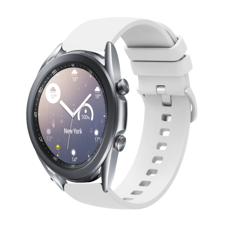 20mm Solid Color Soft Silicone Watch Band, For Samsung  Galaxy Watch 4 Classic 46mm, For Samsung Galaxy Watch3 41mm