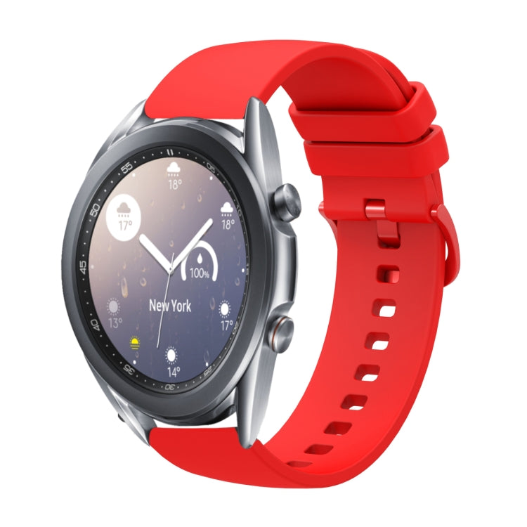 20mm Solid Color Soft Silicone Watch Band, For Samsung  Galaxy Watch 4 Classic 46mm, For Samsung Galaxy Watch3 41mm