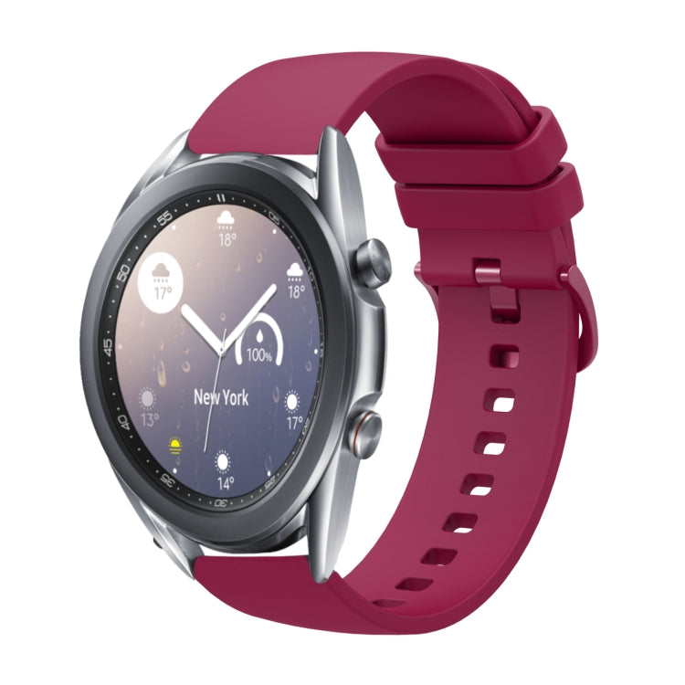 20mm Solid Color Soft Silicone Watch Band, For Samsung  Galaxy Watch 4 Classic 46mm, For Samsung Galaxy Watch3 41mm