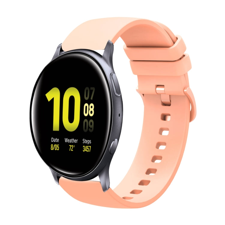 20mm Solid Color Soft Silicone Watch Band, For Samsung Galaxy Watch Active 2 44mm, For Samsung Galaxy Watch Active 40mm