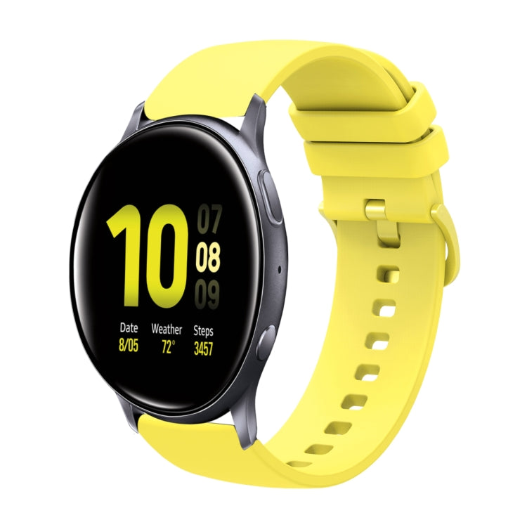 20mm Solid Color Soft Silicone Watch Band, For Samsung Galaxy Watch Active 2 44mm, For Samsung Galaxy Watch Active 40mm