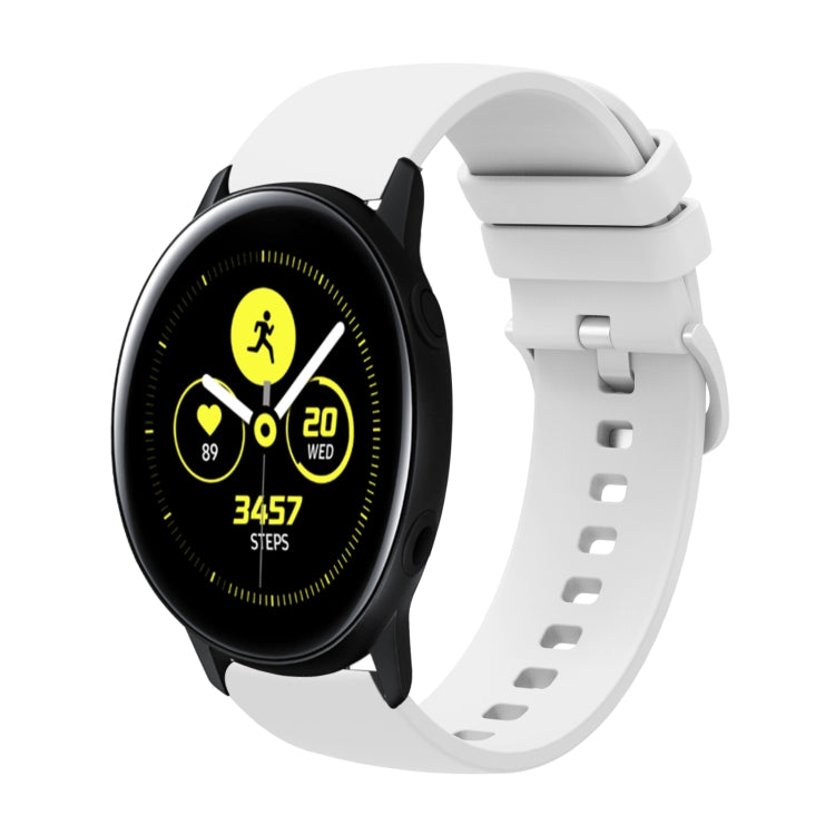 20mm Solid Color Soft Silicone Watch Band, For Samsung Galaxy Watch Active 2 44mm, For Samsung Galaxy Watch Active 40mm