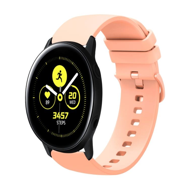 20mm Solid Color Soft Silicone Watch Band, For Samsung Galaxy Watch Active 2 44mm, For Samsung Galaxy Watch Active 40mm