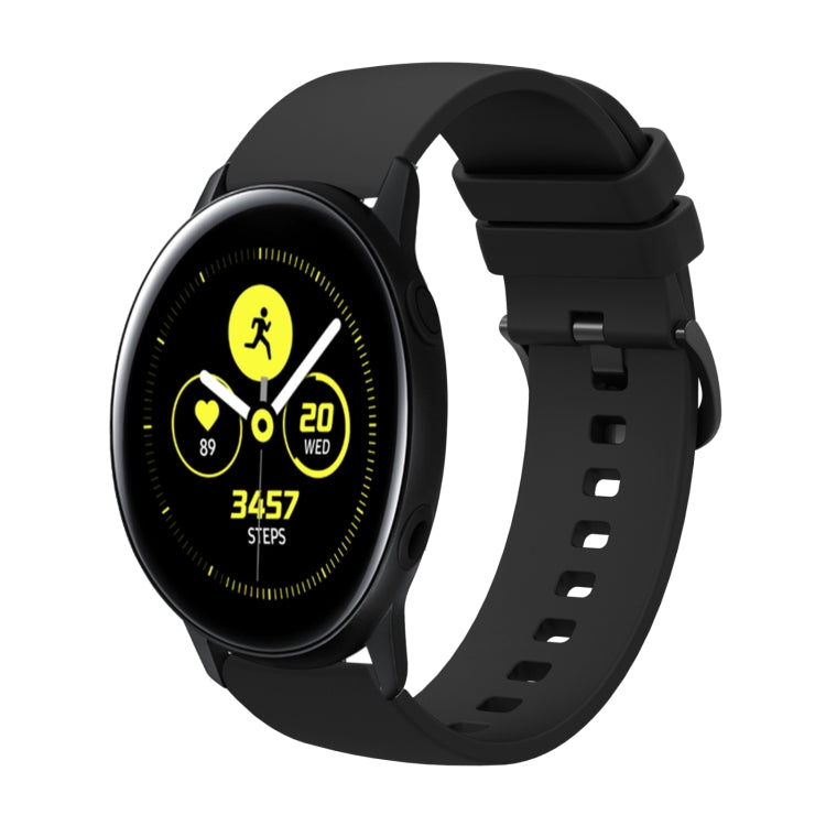 20mm Solid Color Soft Silicone Watch Band, For Samsung Galaxy Watch Active 2 44mm, For Samsung Galaxy Watch Active 40mm