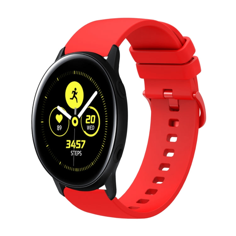 20mm Solid Color Soft Silicone Watch Band, For Samsung Galaxy Watch Active 2 44mm, For Samsung Galaxy Watch Active 40mm