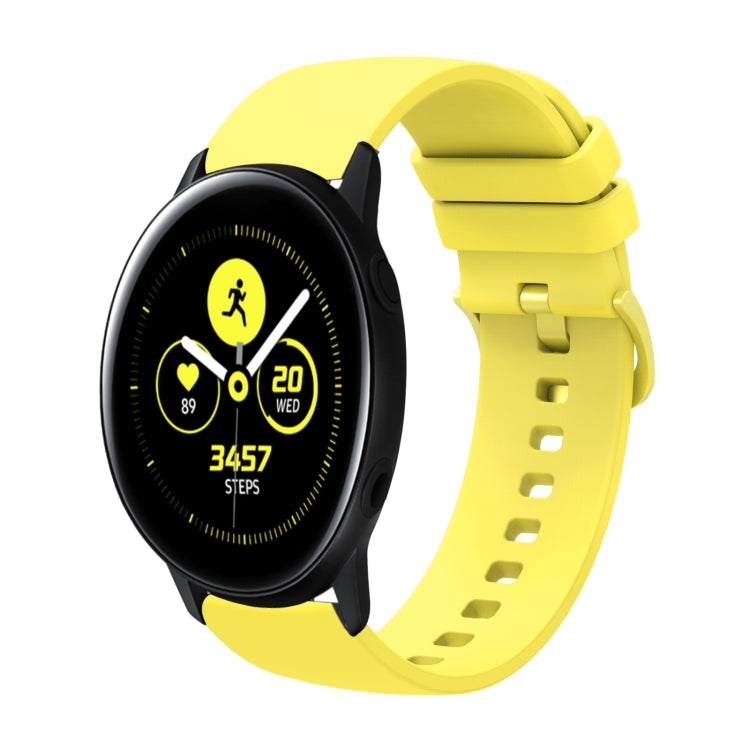 20mm Solid Color Soft Silicone Watch Band, For Samsung Galaxy Watch Active 2 44mm, For Samsung Galaxy Watch Active 40mm
