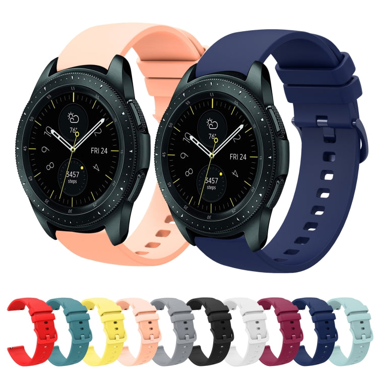 20mm Solid Color Soft Silicone Watch Band, For Samsung Galaxy Watch 42mm, For Samsung Gear Sport