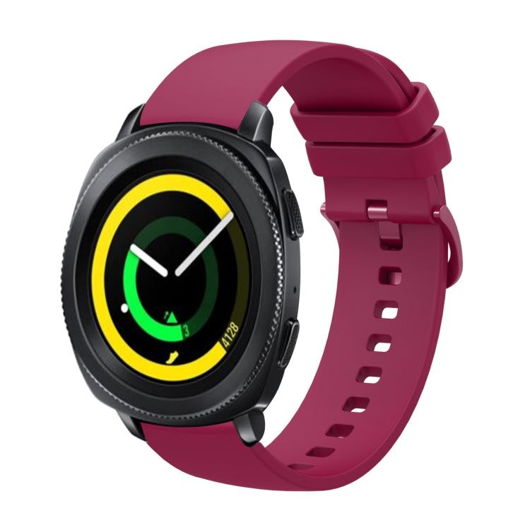 20mm Solid Color Soft Silicone Watch Band, For Samsung Galaxy Watch 42mm, For Samsung Gear Sport