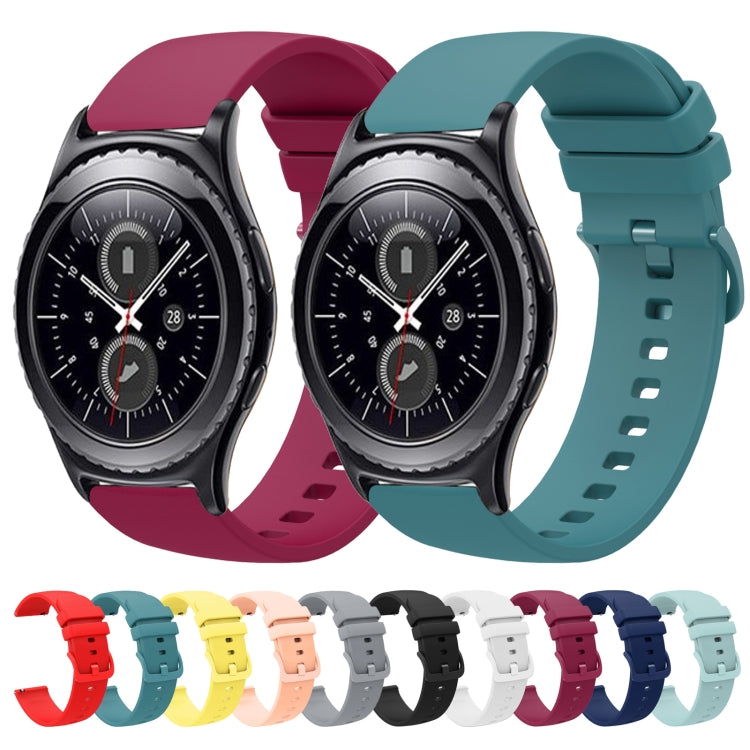 20mm Solid Color Soft Silicone Watch Band, For Samsung Gear S2 Classic, For Samsung Galaxy Watch Active 2 40mm