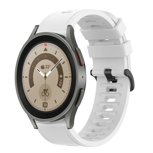 20mm Solid Color Soft Silicone Watch Band, For Samsung Galaxy Watch 5 Pro 45mm, For Samsung Galaxy Watch 4 44mm