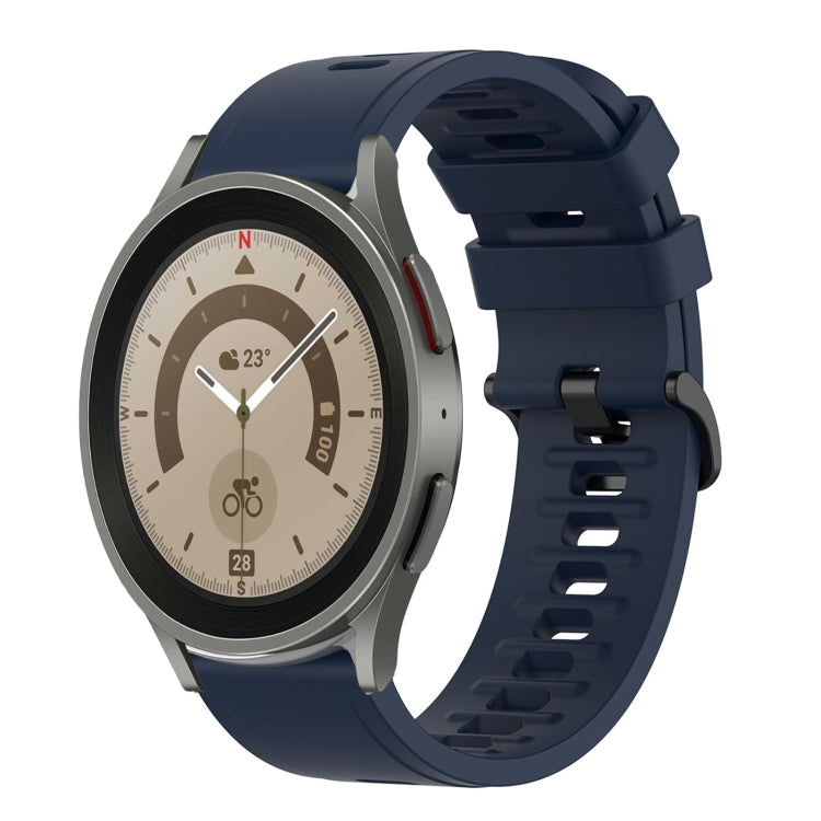 20mm Solid Color Soft Silicone Watch Band, For Samsung Galaxy Watch 5 Pro 45mm, For Samsung Galaxy Watch 4 44mm