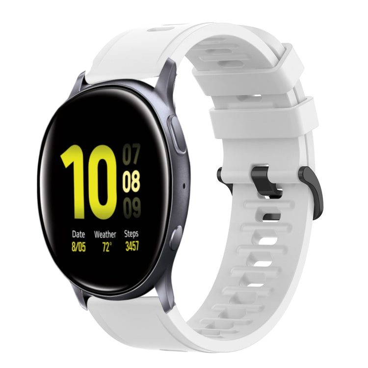 20mm Solid Color Soft Silicone Watch Band, For Samsung  Galaxy Watch 4 Classic 46mm, For Samsung Galaxy Watch Active 2 40mm