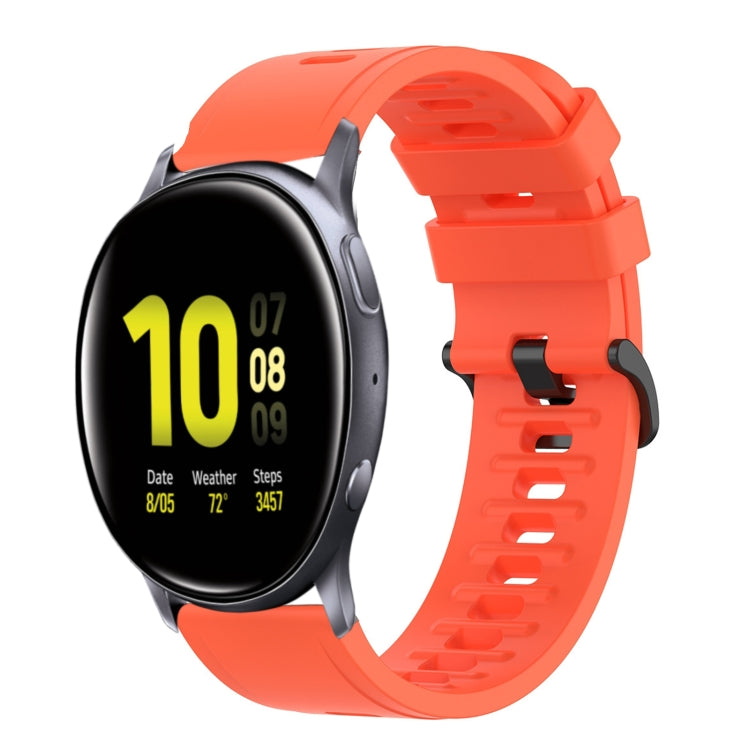 20mm Solid Color Soft Silicone Watch Band, For Samsung  Galaxy Watch 4 Classic 46mm, For Samsung Galaxy Watch Active 2 40mm
