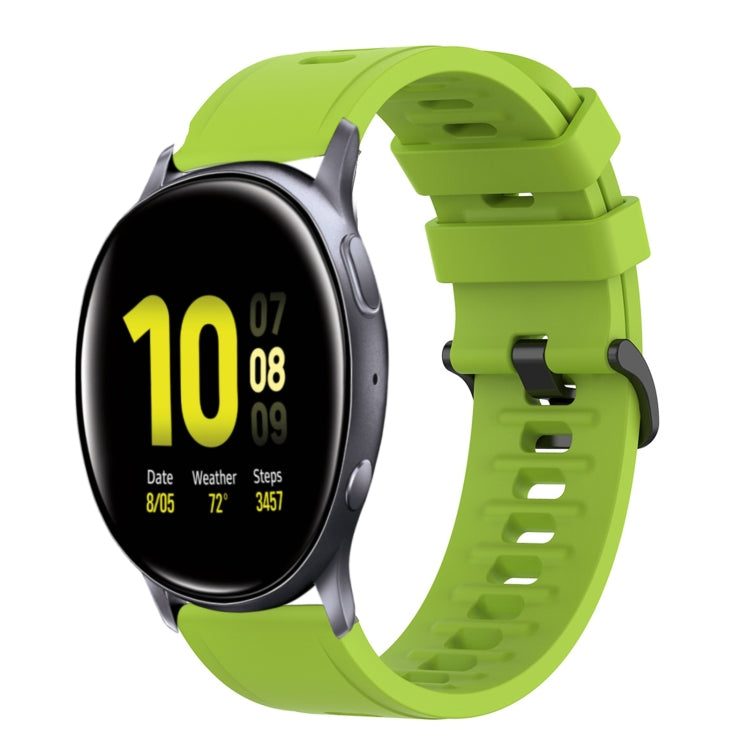 20mm Solid Color Soft Silicone Watch Band, For Samsung  Galaxy Watch 4 Classic 46mm, For Samsung Galaxy Watch Active 2 40mm