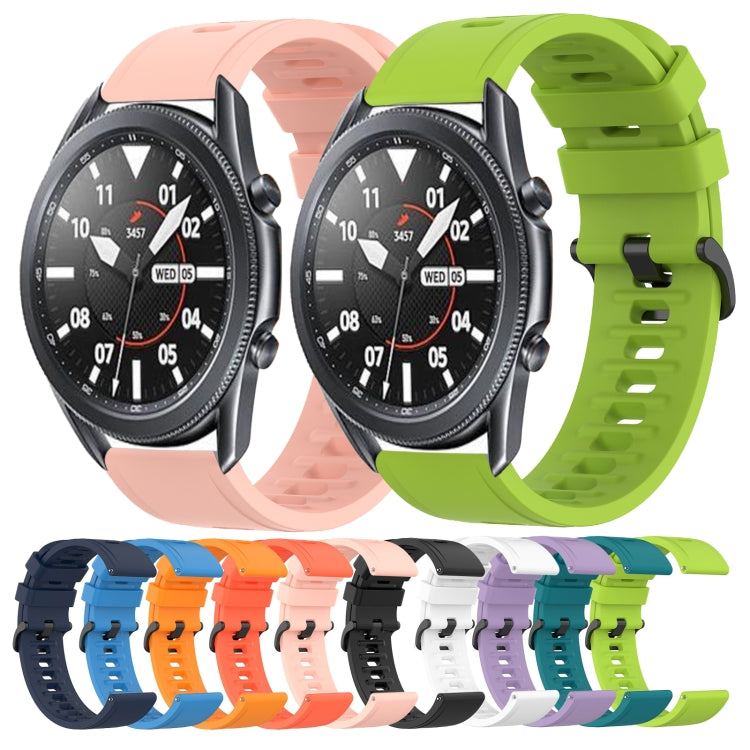 22mm Solid Color Soft Silicone Watch Band, For Samsung Galaxy Watch3 45mm, For Samsung Galaxy Watch 46mm