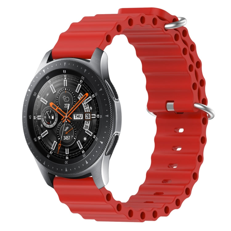 22mm Ocean Style Silicone Solid Color Watch Band, For Samsung Galaxy Watch3 45mm, For Samsung Galaxy Watch 46mm