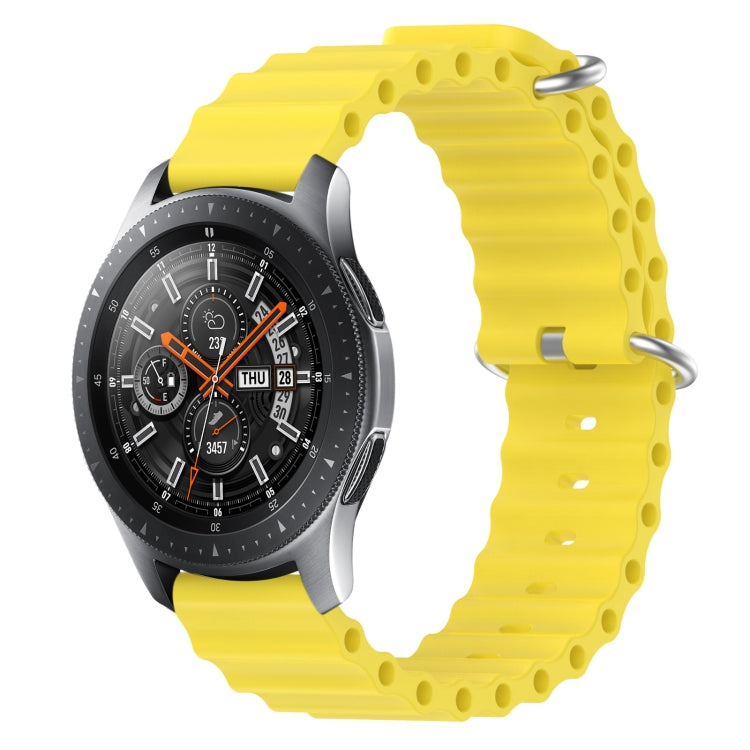 22mm Ocean Style Silicone Solid Color Watch Band, For Samsung Galaxy Watch3 45mm, For Samsung Galaxy Watch 46mm