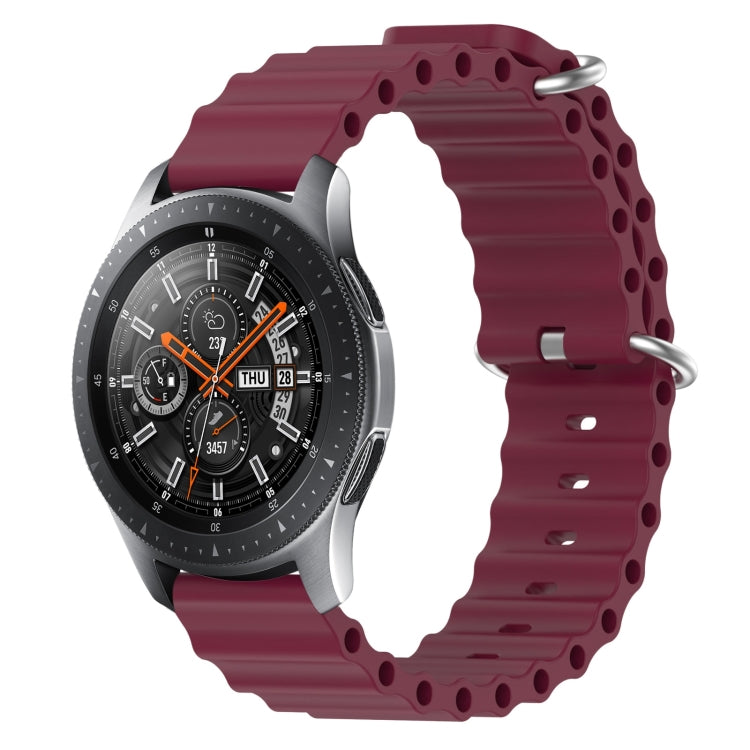 22mm Ocean Style Silicone Solid Color Watch Band, For Samsung Galaxy Watch3 45mm, For Samsung Galaxy Watch 46mm