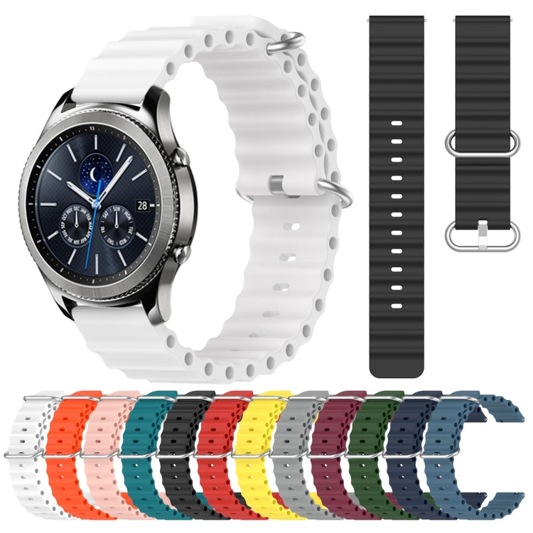 22mm Ocean Style Silicone Solid Color Watch Band, For Samsung Gear S3 Classic, For Samsung Gear S3 Frontier
