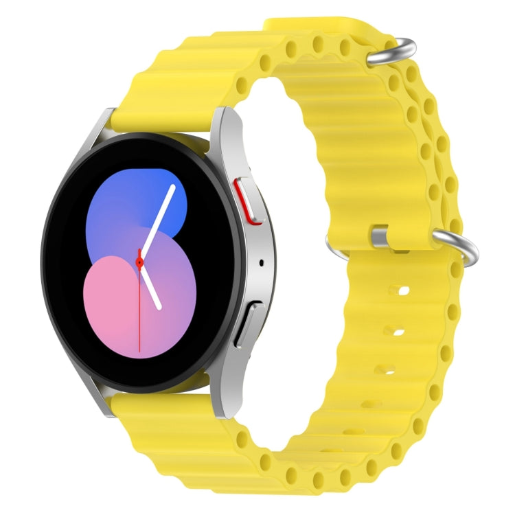 20mm Ocean Style Silicone Solid Color Watch Band, For Samsung Galaxy Watch 5 44mm, For Samsung Galaxy Watch 5 40mm