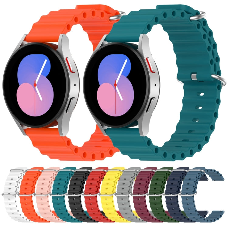 20mm Ocean Style Silicone Solid Color Watch Band, For Samsung Galaxy Watch 5 44mm, For Samsung Galaxy Watch 5 40mm