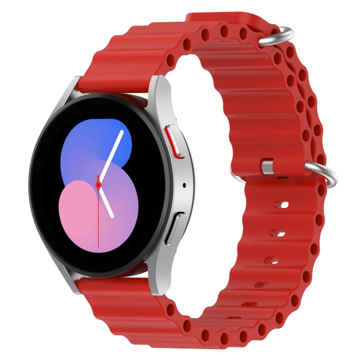20mm Ocean Style Silicone Solid Color Watch Band, For Samsung Galaxy Watch 5 44mm, For Samsung Galaxy Watch 5 40mm