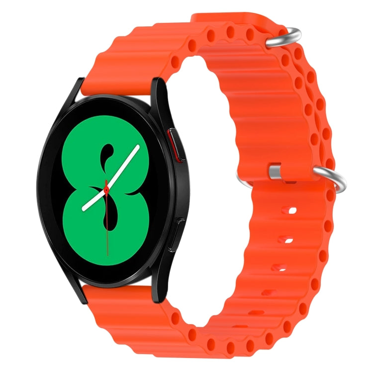 20mm Ocean Style Silicone Solid Color Watch Band, For Samsung Galaxy Watch 5 Pro 45mm, For Samsung Galaxy Watch 4 44mm