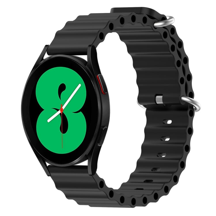20mm Ocean Style Silicone Solid Color Watch Band, For Samsung Galaxy Watch 5 Pro 45mm, For Samsung Galaxy Watch 4 44mm