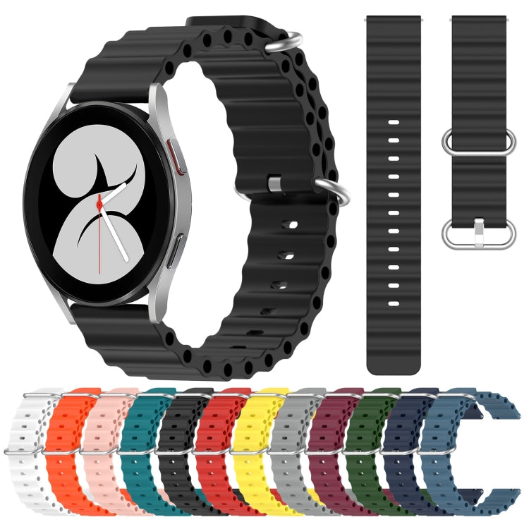 20mm Ocean Style Silicone Solid Color Watch Band, For Samsung Galaxy Watch 4 40mm, For Samsung  Galaxy Watch 4 Classic 42mm