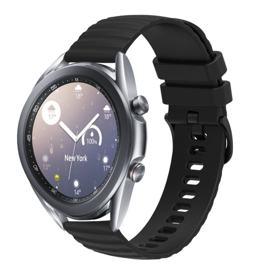 20mm Wavy Dotted Solid-Color Silicone Watch Band, For Samsung Galaxy Watch3 41mm, For Samsung Galaxy Watch Active 40mm