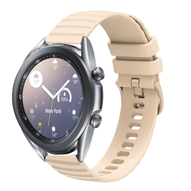 20mm Wavy Dotted Solid-Color Silicone Watch Band, For Samsung Galaxy Watch3 41mm, For Samsung Galaxy Watch Active 40mm