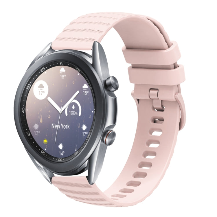 20mm Wavy Dotted Solid-Color Silicone Watch Band, For Samsung Galaxy Watch3 41mm, For Samsung Galaxy Watch Active 40mm