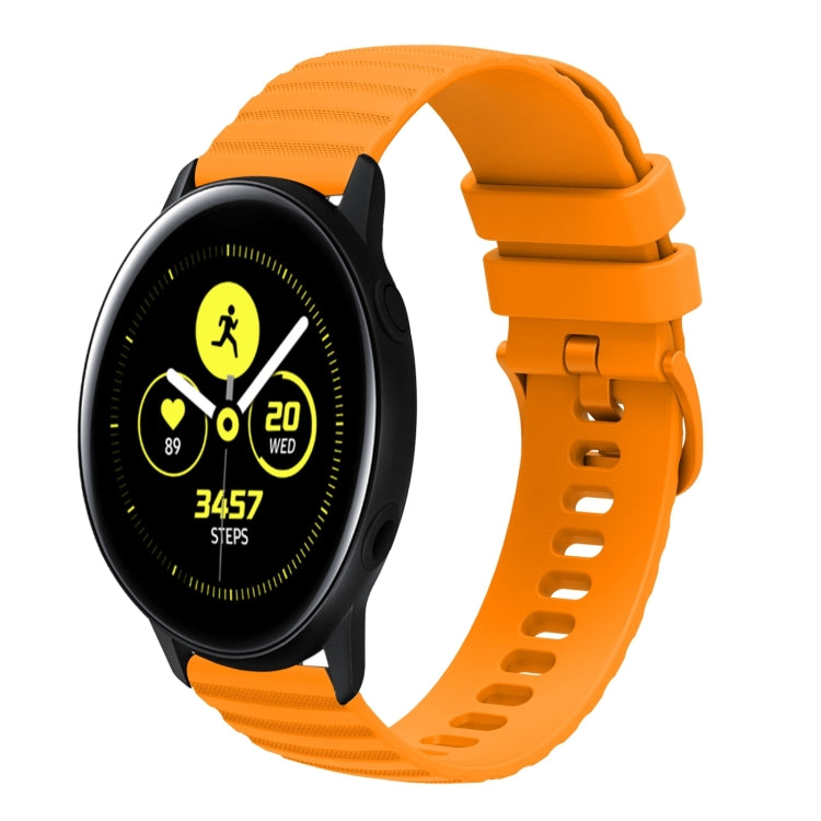 20mm Wavy Dotted Solid-Color Silicone Watch Band, For Samsung Galaxy Watch3 41mm, For Samsung Galaxy Watch Active 40mm