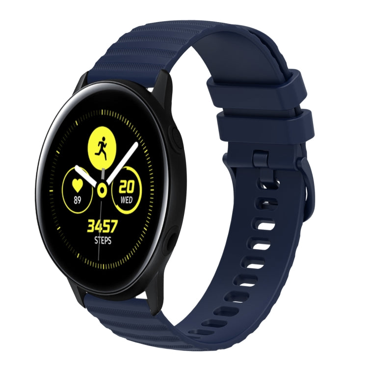 20mm Wavy Dotted Solid-Color Silicone Watch Band, For Samsung Galaxy Watch3 41mm, For Samsung Galaxy Watch Active 40mm