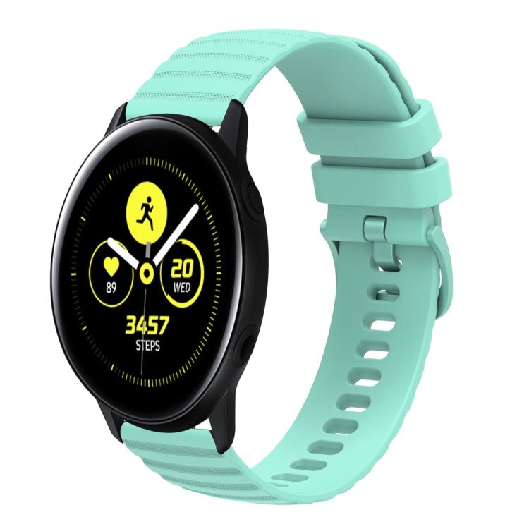 20mm Wavy Dotted Solid-Color Silicone Watch Band, For Samsung Galaxy Watch3 41mm, For Samsung Galaxy Watch Active 40mm