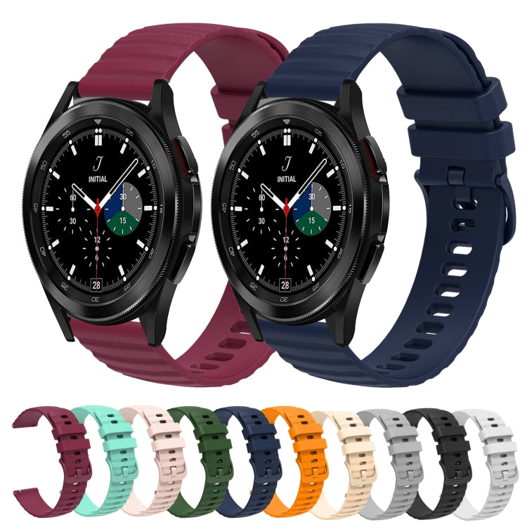 20mm Wavy Dotted Solid-Color Silicone Watch Band, For Samsung Galaxy Watch4 Classic 42mm/46mm, For Samsung Galaxy Gear Sport