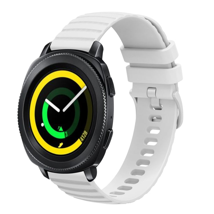 20mm Wavy Dotted Solid-Color Silicone Watch Band, For Samsung Galaxy Watch4 Classic 42mm/46mm, For Samsung Galaxy Gear Sport