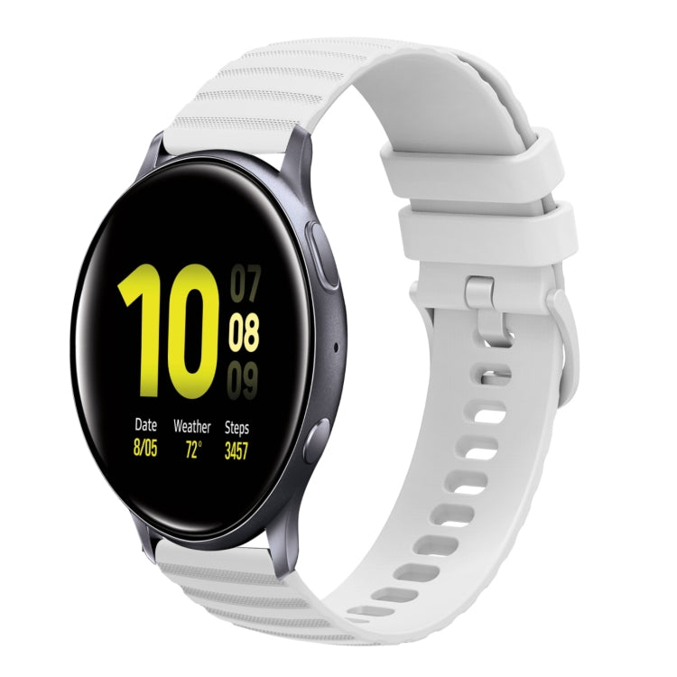 20mm Wavy Dotted Solid-Color Silicone Watch Band, For Samsung Galaxy Watch Active2 40mm/44mm, For Samsung Galaxy Watch 42mm